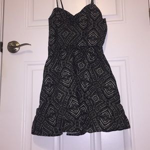 Black and White Geometric Minidress